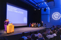Provost Touba Ghadessi in full regalia welcomes the class of 2028