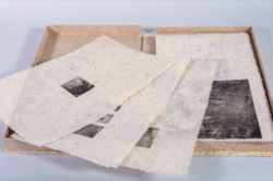 A book made of handmade mushroom paper