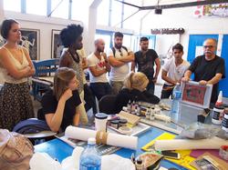 Printmaking Professor Henry Ferreira teaching Wintersession class in Cuba