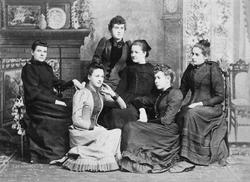 risd students circa 1892 black and white historical photo