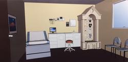 3D rendering of a medical examination room