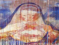 Striped print of a nun
