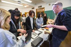 students and professor collaborating in_LAS class