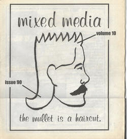 Cartoon of man with a mullet