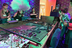 Students experience the Dungeons & Dragons Conference Room at Titmouse Animation