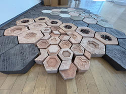hexagon clay material bricks