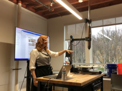Woman giving a presentation
