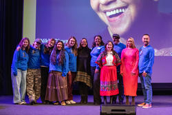 MLK Committee smiles on stage