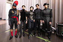 A group of models featuring a collection by Minwoo Matthew Oh