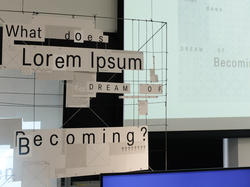 Graphic Design student work by Li Huang "What does Lorem Ipsum dream of Becoming?"