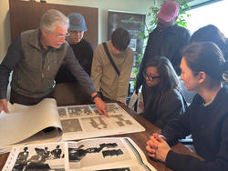 Students learn about book making at Meridian Press